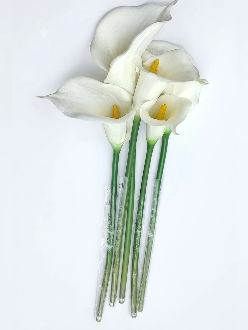 Calla Lily Bouquet White Artificial - Home Accents 5 Pcs Bundle New
